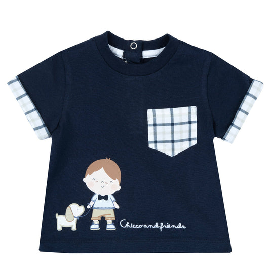 T-Shirt taschino Quadri - Coccole e Ricami